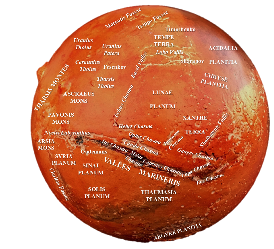 Valles Marineris - buy mars globe